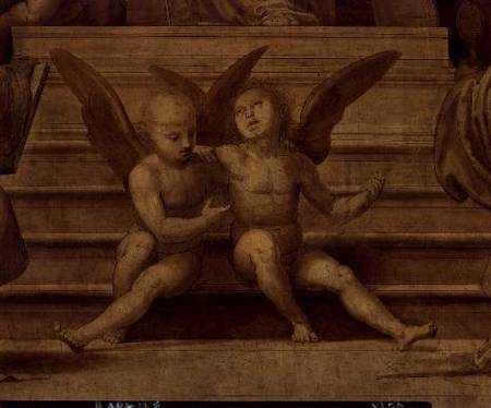 Detail of two angels from Palazzo del Gran Consiglio à Fra Bartolommeo