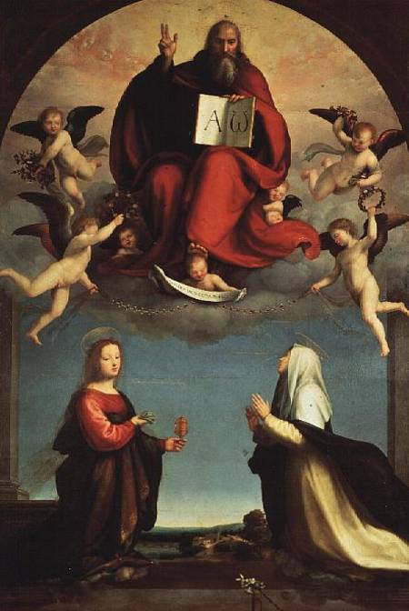 God appearing to St. Mary Magdalen and St. Catherine of Siena à Fra Bartolommeo