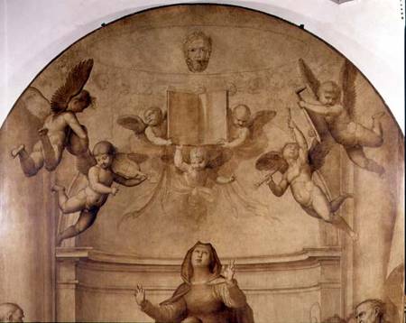 The Great Council Altarpiece, detail depicting a young kneeling saint à Fra Bartolommeo