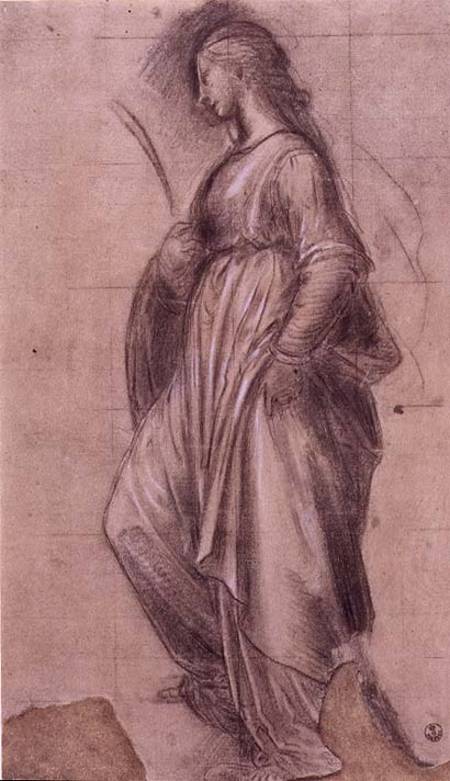 Study of St. Catherine of Alexandria (chalk with gouache on paper) à Fra Bartolommeo