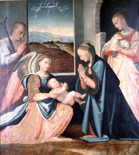 The Holy Family with St. Agnes à Fra da Pistoia Paolino