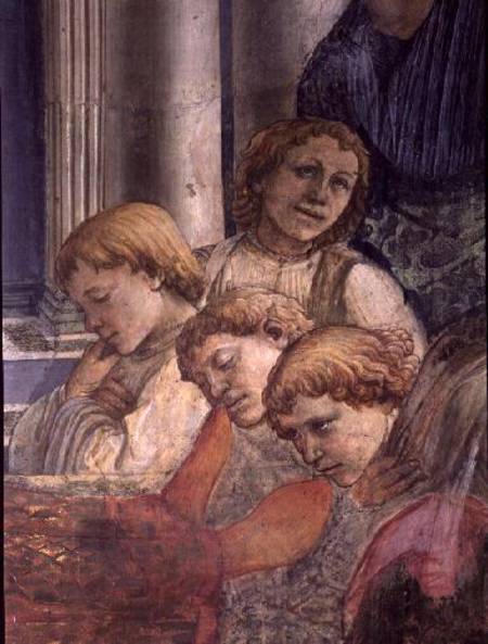The Celebration of the Relics of St. Stephen (detail of choristers) à Fra Filippo Lippi