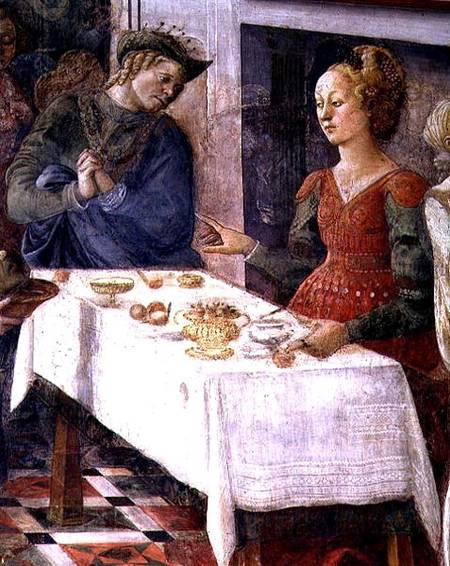 The Feast of Herod; detail depicting Herodius from the fresco cycle The Lives of SS. Stephen and Joh à Fra Filippo Lippi