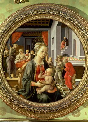Madonna and Child with Scenes from the Life of the Virgin, 1452 (tempera on panel) à Fra Filippo Lippi