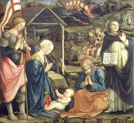The Nativity with SS. Michael and Dominic à Fra Filippo Lippi