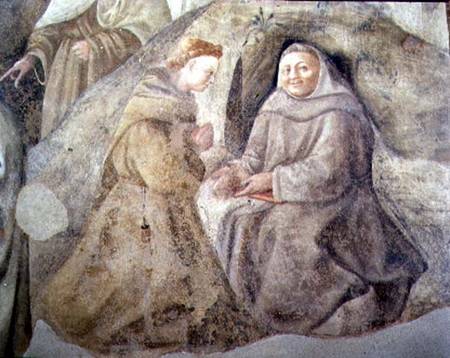 The Reform of the Carmelite Rule, detail of two Carmelite friars à Fra Filippo Lippi