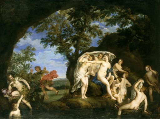 Diana mit neun Nymphen und Aktaeon à Francesco Albani
