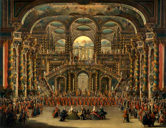 A Dance in a Baroque Rococo Palace à Francesco Battaglioli