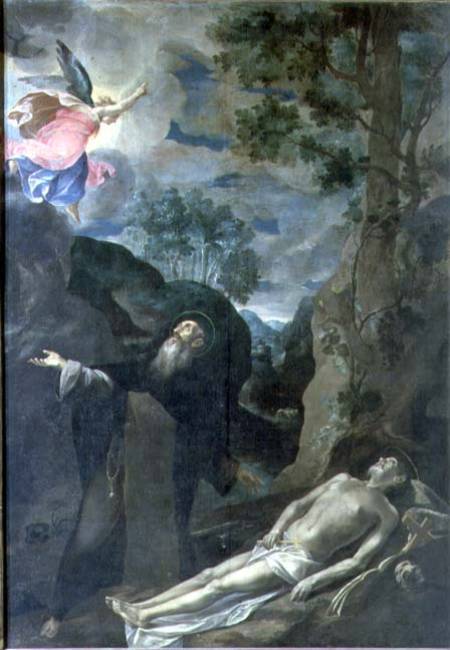 The Death of St. Anthony Abbot à Francesco Borgani