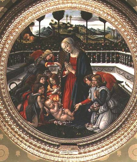 Adoration of the Christ Child à Francesco Botticini