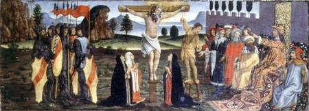 The Crucifixion, predella panel from the Tabernacle of the Sacraments à Francesco Botticini