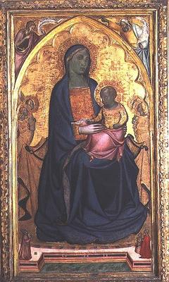 Madonna and Child Enthroned à Francesco, da Volterra Neri