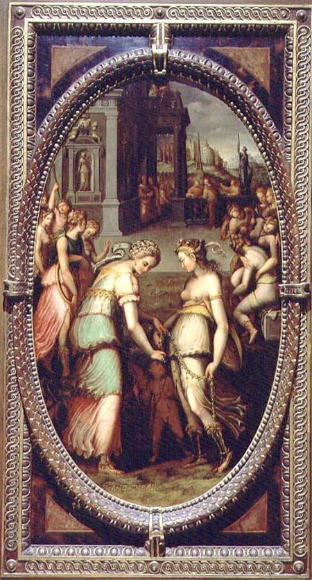 Juno borrowing the Girdle of Venus à Francesco del Coscia