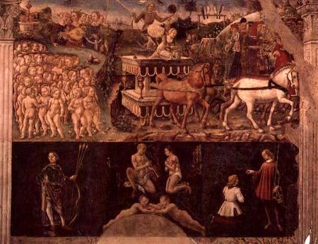 The Month of May: Triumph of Apollo and the Zodiac à Francesco del Cossa