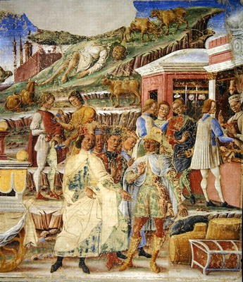 The Triumph of Mercury: June, from the Room of the Months, c.1467-70 (fresco) (detail) à Francesco del Cossa