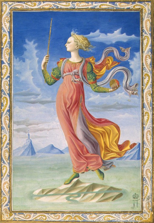 Allegory of Rome. Illustration for the manuscript De Secundo Bello Punico Poema by Silius Italicus à Francesco di Stefano Pesellino