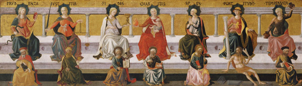 The Seven Virtues à Francesco di Stefano Pesellino