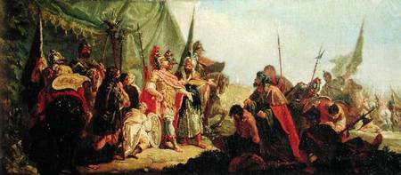 Alexander the Great (356-23 BC) and Porus à Francesco Fontebasso