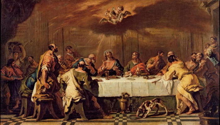 The Last Supper (oil on canvas) à Francesco Fontebasso