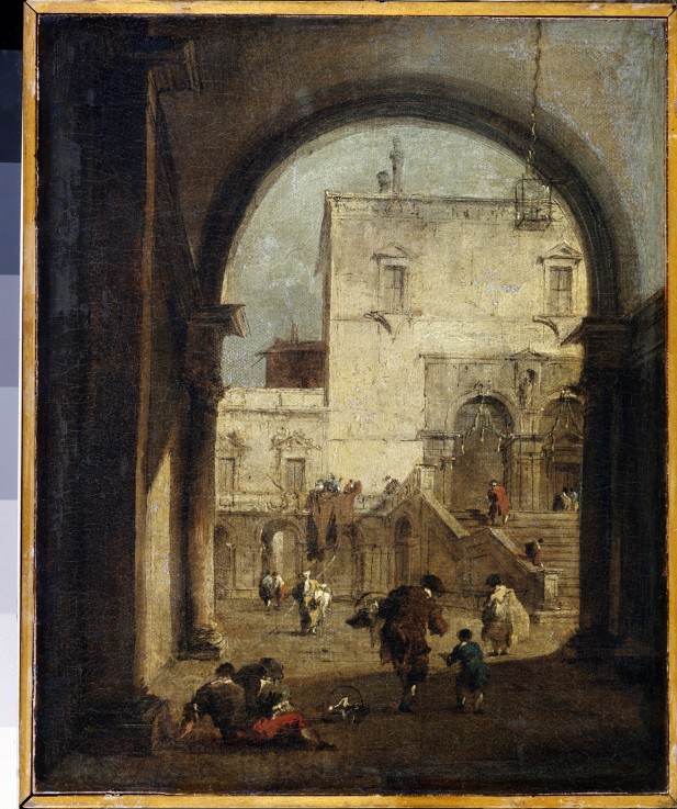 View of a Square and a Palace à Francesco Guardi