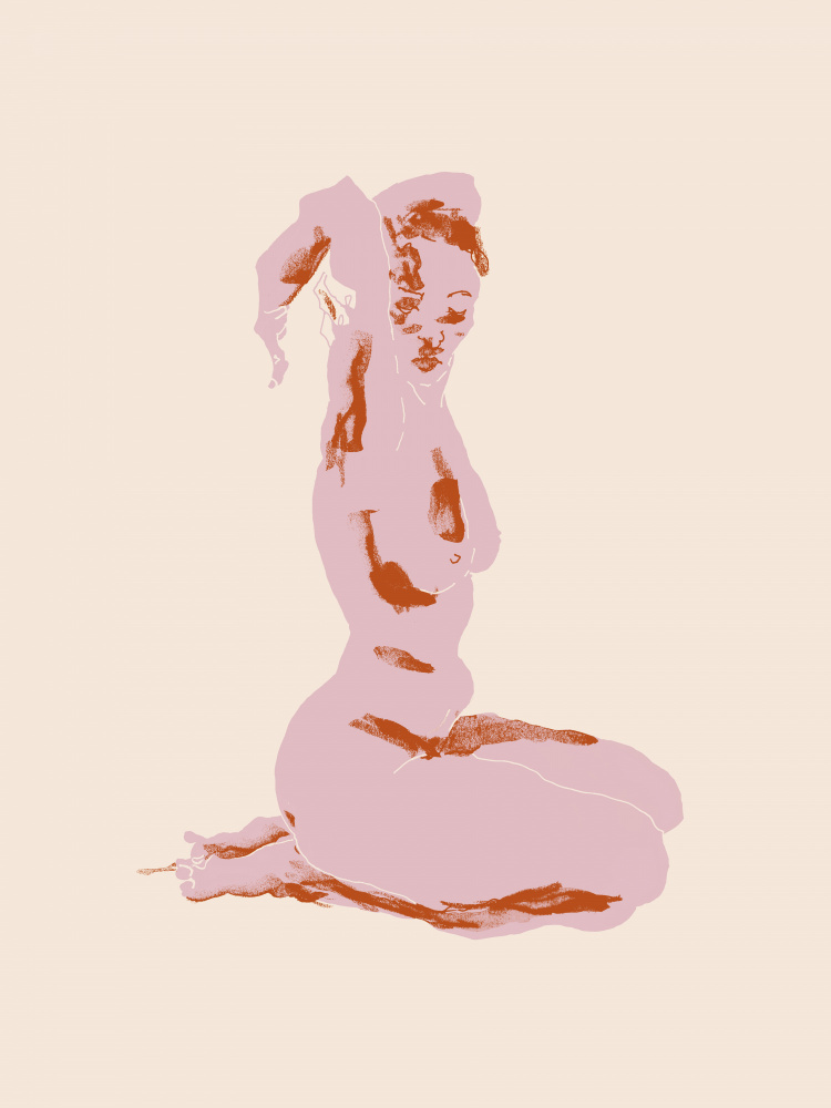 Nude, Arms Folded Over Her Head à Francesco Gulina
