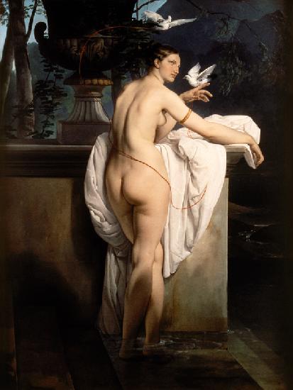 Hayez, Venus jouant avec deux colombes