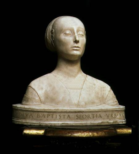 Battista Sforza, Duchess of Urbino, bust à Francesco  Laurana