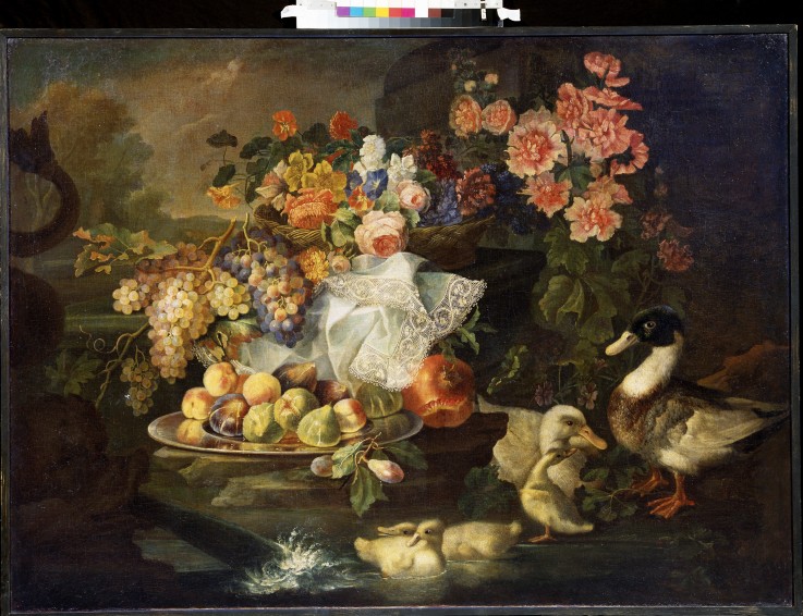Still life with Fruits and Ducks à Francesco Morosini