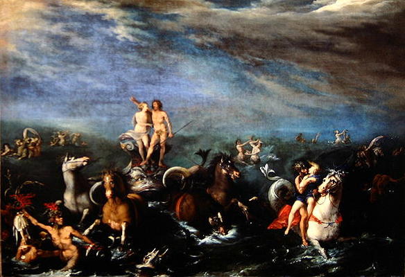 Triumph of Neptune (oil on canvas) à Francesco Napoletano