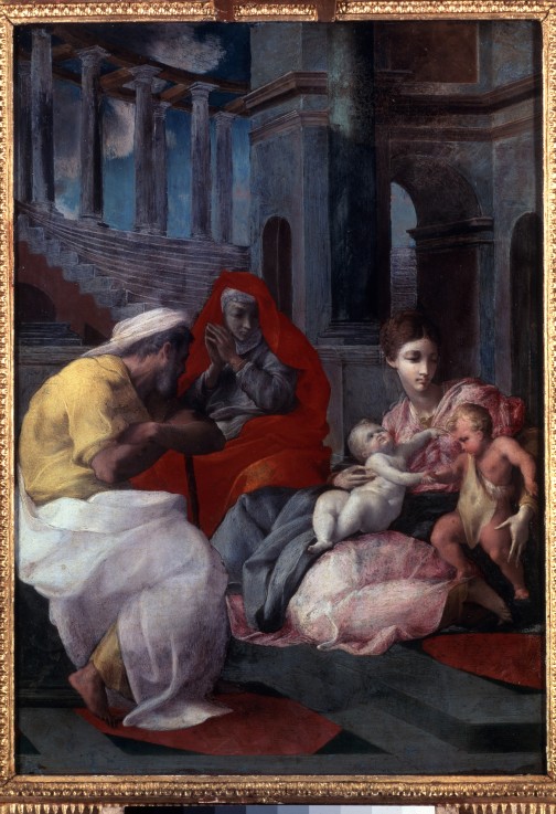 The Holy Family with John the Baptist and Saint Elizabeth à Francesco Primaticcio