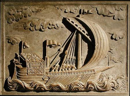 Detail of a Venetian warship from the Mausoleum of Girolamo Michiel à Francesco Segala
