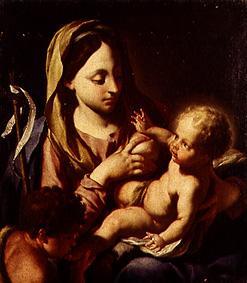 madonne avec l'enfant de Christ et l'enfant Jean à Francesco Trevisani
