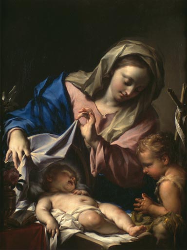 Maria mit dem Kinde und dem kleinen Johannes à Francesco Trevisani
