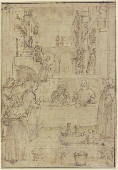 Christus zu Tische im Hause der Maria und Martha à Francesco Vanni