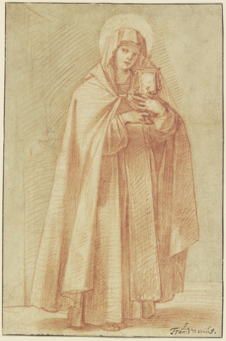 Die Heilige Klara, die Hostie tragend à Francesco Vanni