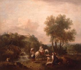 F. Zuccarelli, Paysage et cavaliere