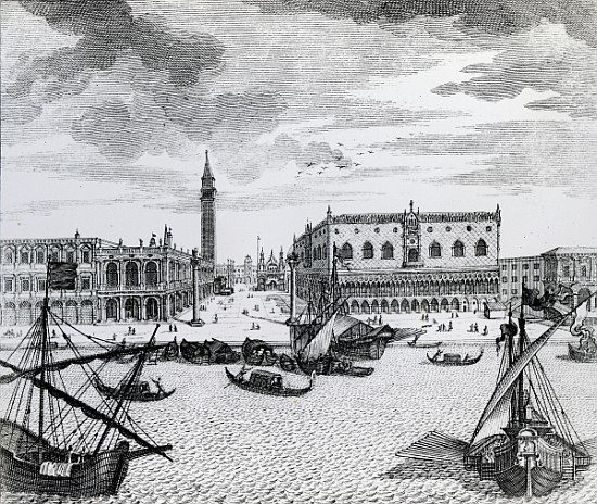 View of Piazza San Marco from the Bacino, Venice à Francesco Zucchi