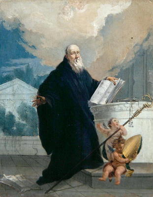 St. Benedict (oil on canvas) à Francesco Zugno