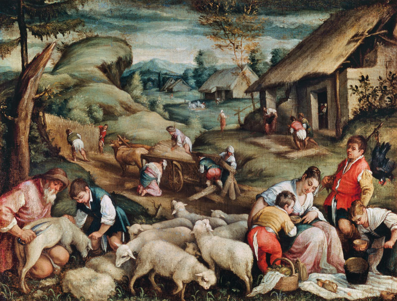 Summer. Sheep Shearing à Francesco (Francesco da Ponte) Bassano