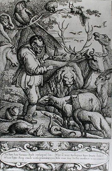 Illustration from the Introduction to Aesop''s Fables à Francis Barlow