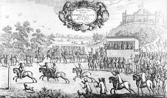 The Last Horse Race run before Charles the Second of Blessed Memory Dorsett Ferry, near Windsor Cast à Francis Barlow