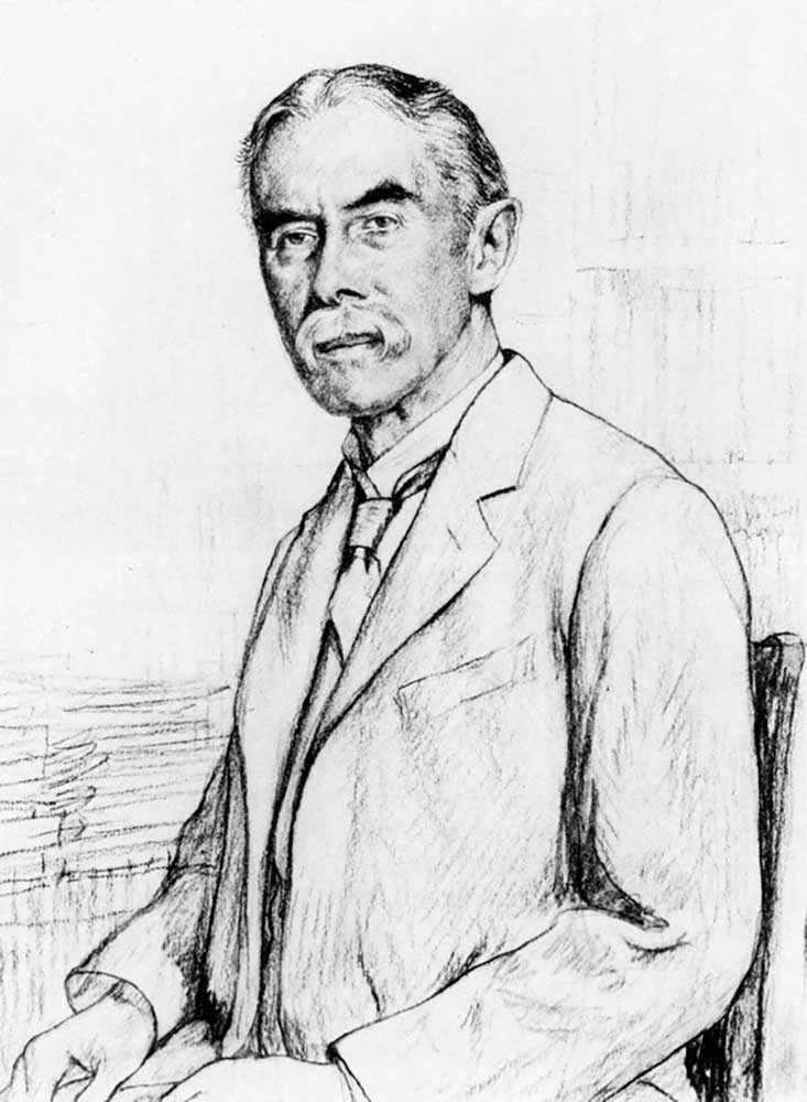 Portrait of Alfred Edward Housman (1859-1936) à Francis Dodd