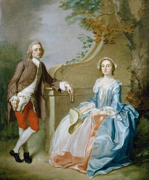 Portrait of a Gentleman and his Wife à Francis Hayman