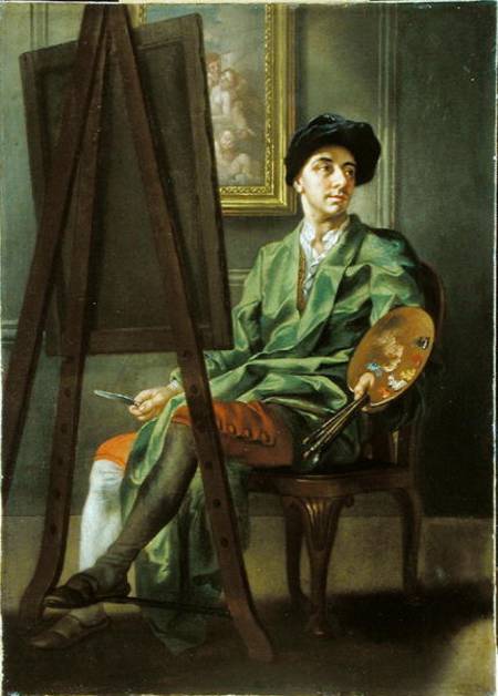 Portrait of the Artist at his Easel à Francis Hayman