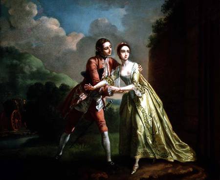 Robert Lovelace preparing to abduct Clarissa Harlowe from 'Clarissa' by Samuel Richardson (1689-1761 à Francis Hayman