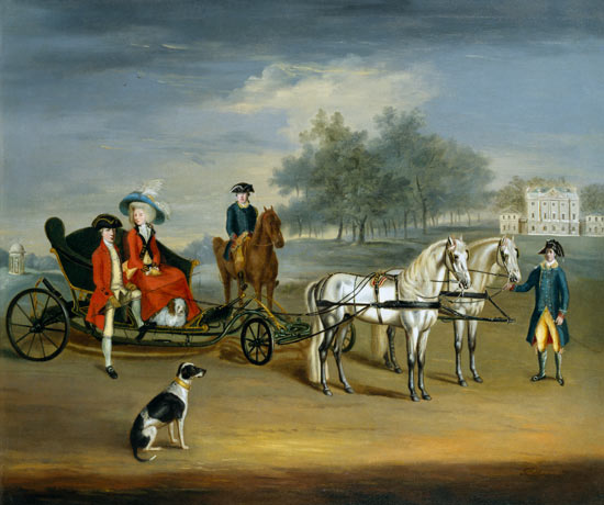 Edward Stratford, 2nd Earl of Aldborough, and his wife, Anne Elizabeth, in the Grounds of Stratford à Francis Sartorius