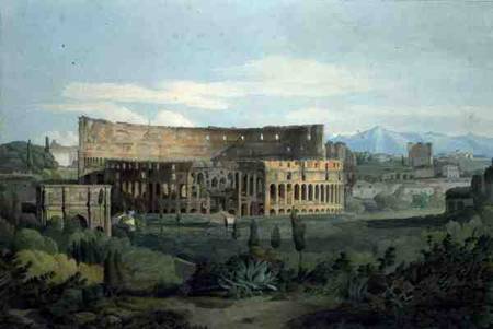 The Colosseum from the Caelian Hills, 1799 (pen à Francis Towne
