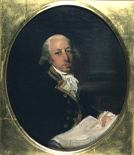 Portrait of Arthur Phillip (1738-1814), Commander of the First Fleet in 1788, founder and first Gove à Francis Wheatley