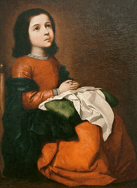 La jeunesse de la mère de dieu à Francisco de Zurbarán (y Salazar)