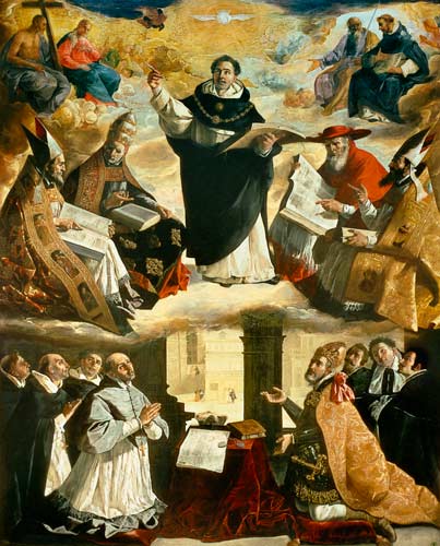 The Apotheosis of St. Thomas Aquinas à Francisco de Zurbarán (y Salazar)